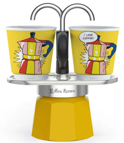 Bialetti Mini Express kotyogós kávéfőző szett Lichtenstein - 2 adagos