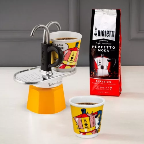 Bialetti Mini Express kotyogós kávéfőző szett Lichtenstein - 2 adagos