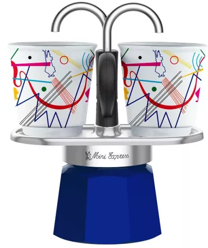 Bialetti Mini Express kotyogós kávéfőző szett Kandinsky - 2 adagos