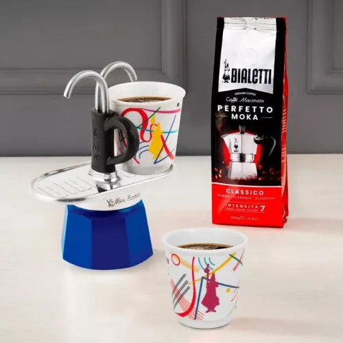 Bialetti Mini Express kotyogós kávéfőző szett Kandinsky - 2 adagos