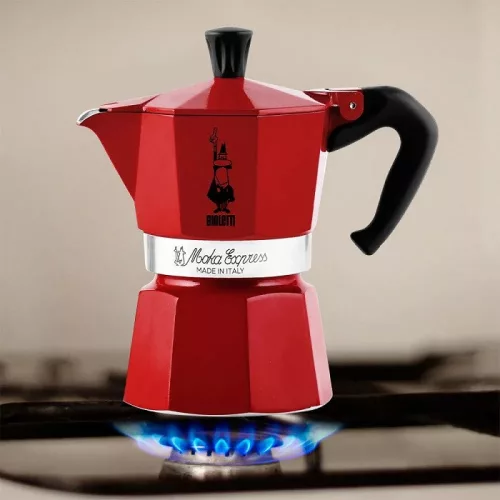 Bialetti Moka Express kotyogós kávéfőző Piros - 1 adagos