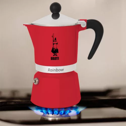 Bialetti Rainbow kotyogós kávéfőző Piros - 3 adagos