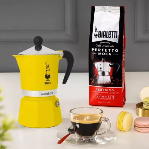 Bialetti Rainbow kotyogós kávéfőző Sárga - 3 adagos