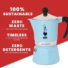 Bialetti Rainbow kotyogós kávéfőző Világoskék - 3 adagos