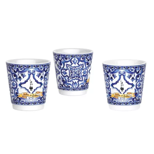 Bialetti D&G Express kávéfőző 3 adag + D&G csésze 3 darab/ ezüst keverő 3 darab Díszdobozban
