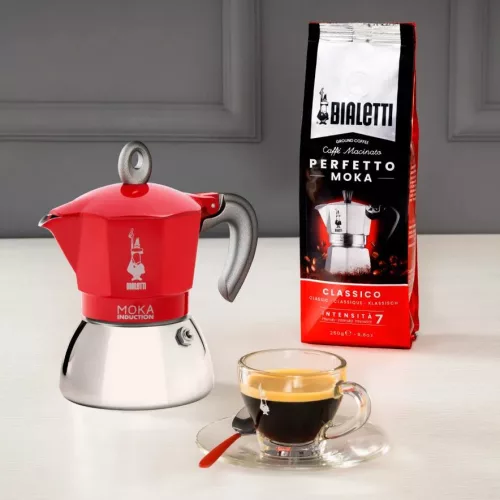 Bialetti Moka indukciós kotyogós kávéfőző Piros - 2 adagos