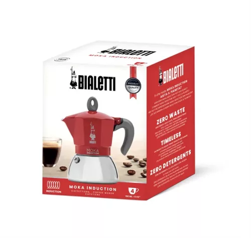 Bialetti Moka indukciós kotyogós kávéfőző Piros - 2 adagos