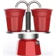 Bialetti Mini Express kotyogós kávéfőző szett Piros - 2 adagos