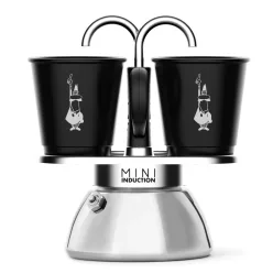   Bialetti Mini Express Indukciós kotyogós kávéfőző szett Fekete- 2 adagos