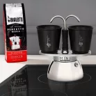 Bialetti Mini Express Indukciós kotyogós kávéfőző szett Fekete- 2 adagos