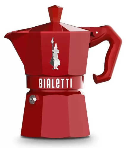 Bialetti Moka Exclusive Piros kotyogós kávéfőző - 3 adagos