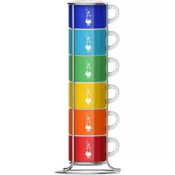   Bialetti Espresso csésze szett állvánnyal 6 db-os - színes