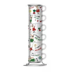 Bialetti Espresso csésze szett állvánnyal 6 db-os