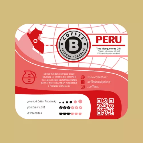 CoffeeB - Peru Tres Mosqueteros szemes kávé 200g