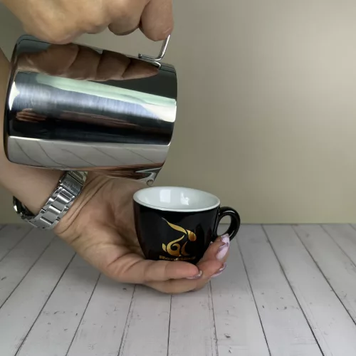 Rozsdamentes acél tejkiöntő kanna 600ml ezüst