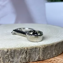 Naked portafilter kulcstartó – ezüst