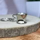 V60 dripper kulcstartó – ezüst