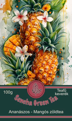 Sencha green tea ananászos-mangós zöld tea 100g