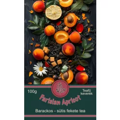 Parisian Apricot - szálas fekete teafű keverék 100g