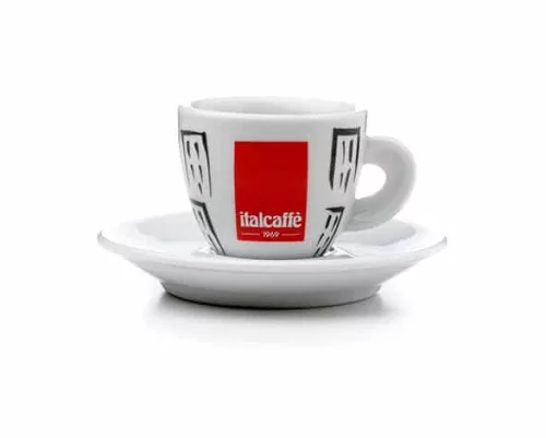 Italcaffe porcelán Espresso csésze + csészealj 6db