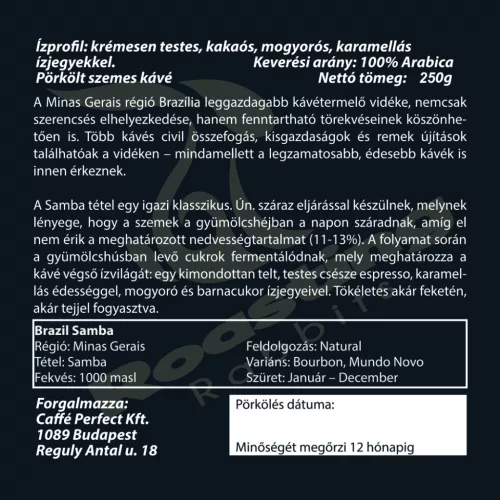 Roasting Rabbits - Samba de Janeiro szemes kávé 250g