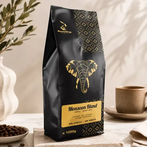Roasting Rabbits Monsoon Blend pörkölt szemes kávé, 1000 g-os csomag
